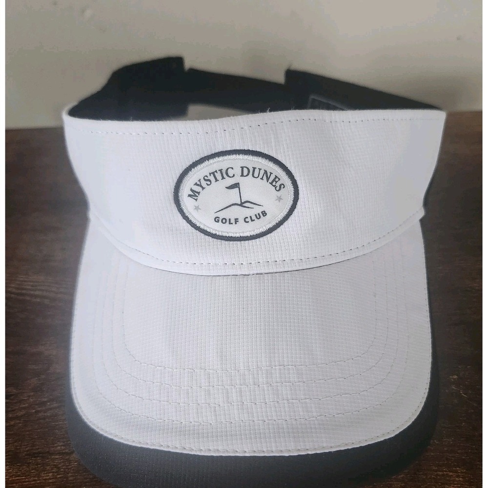 Ahead Mystic Dunes Golf Course Visor White Black Adjustable Unisex